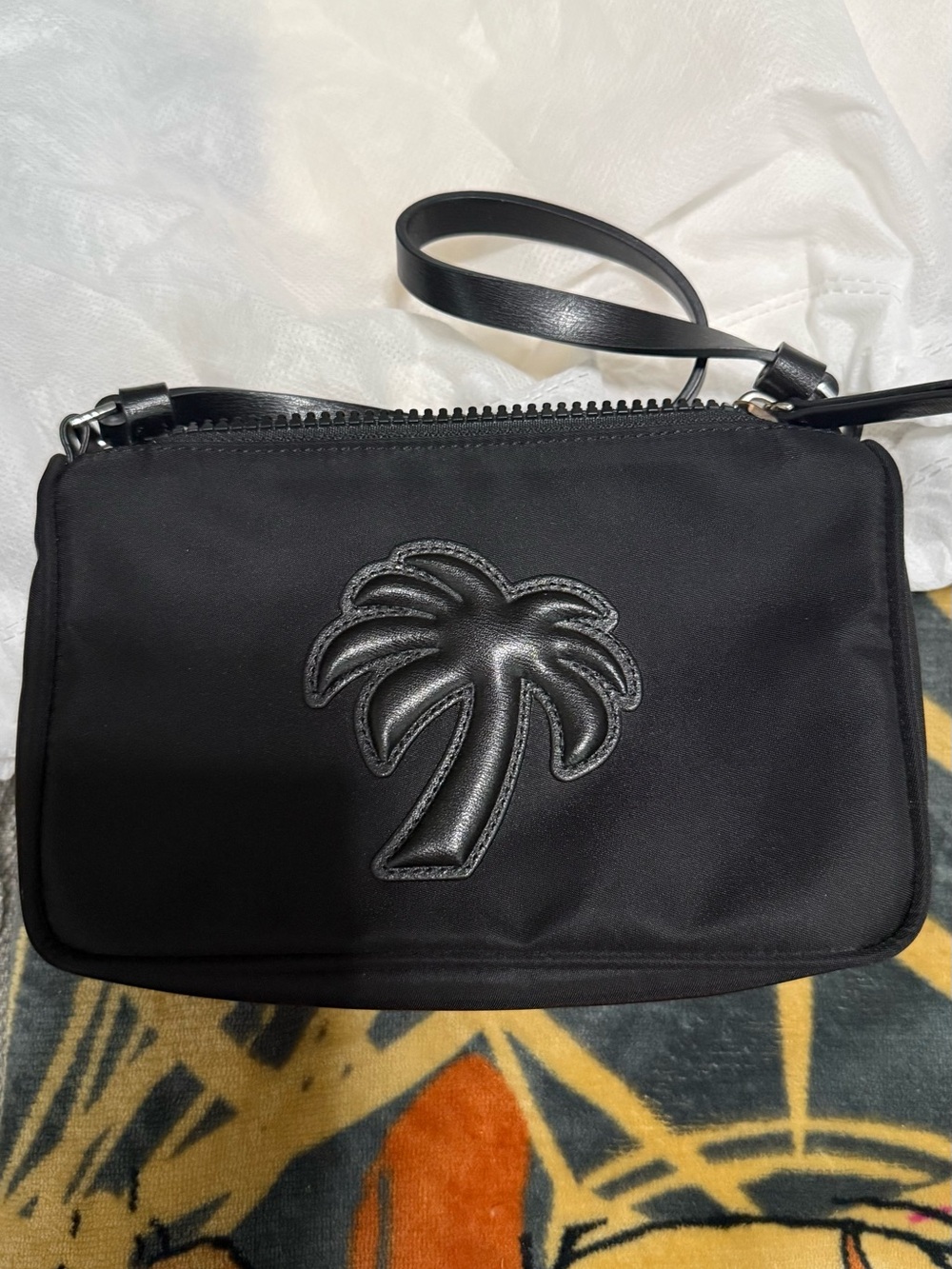 Palm Angels Black Mini bag with Palm Motif